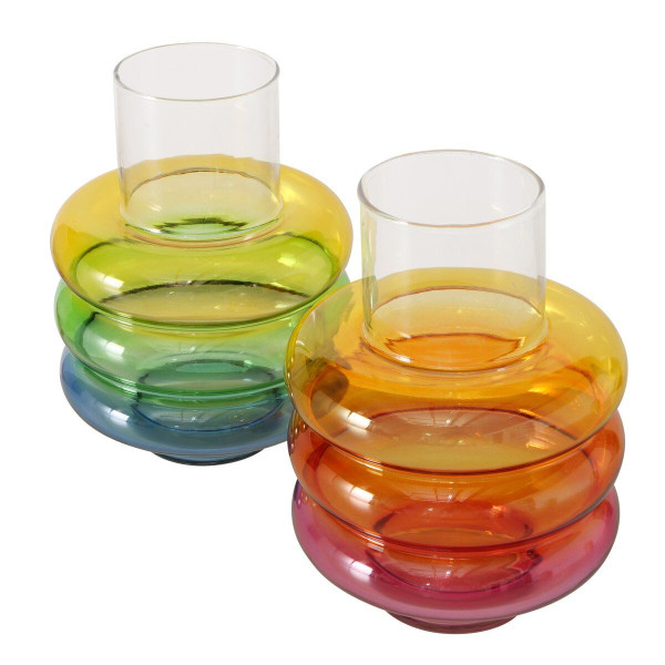 Vase RAINBOW in mehrfarbig aus Glas