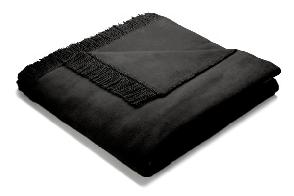 Wohndecke UNICOLOR in anthrazit aus Mischgewebe