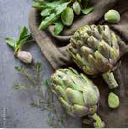 Glasbild ARTICHOKE II in mehrfarbig aus Glas