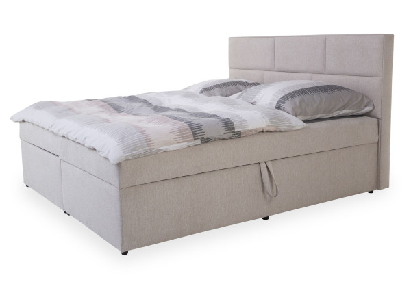 Boxspringbett HARPER GERDAU in beige aus Stoff