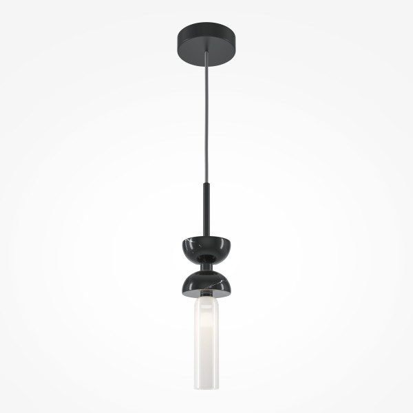 Pendelleuchte KYOTO in schwarz aus Materialmix