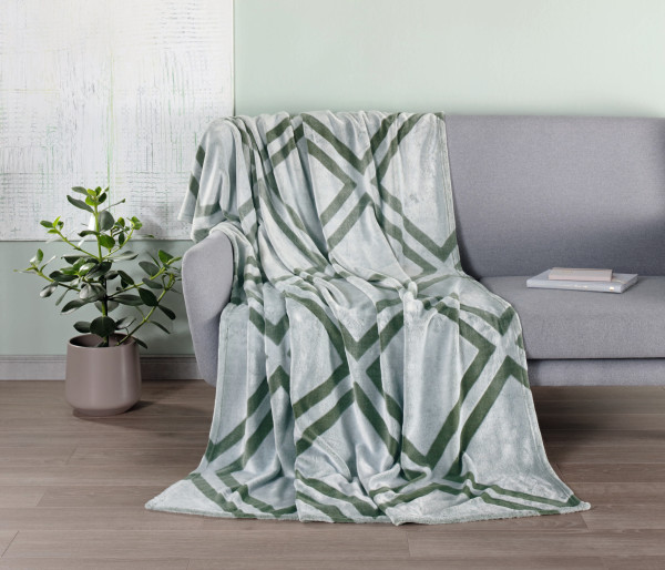 Decke BENNO salbei in Salbei aus Polyester