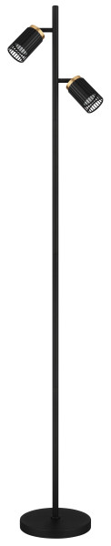 Stehleuchte KORBEN in schwarz aus Metall