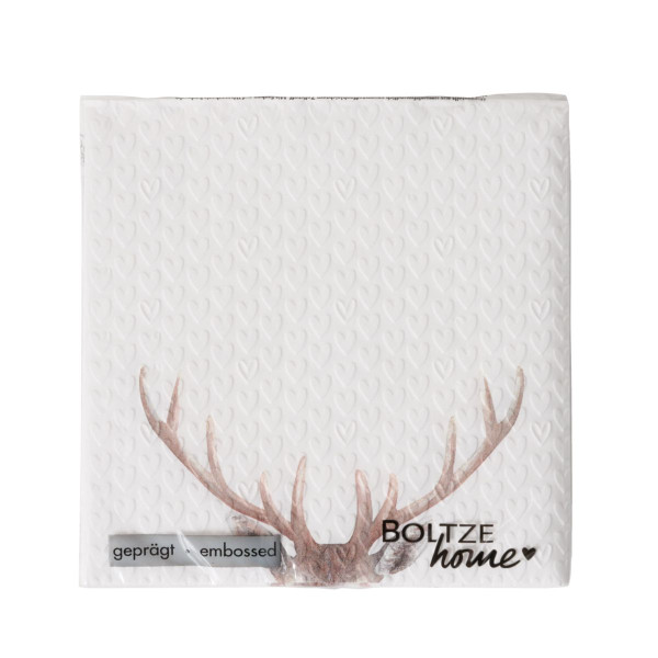 Servietten ASPEN in weiß/braun aus Papier