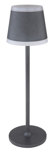Tischleuchte RIDLEY in grau aus Metall