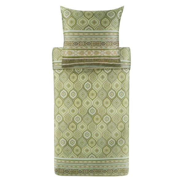 Bettwäsche HANBURY in grün aus Baumwolle