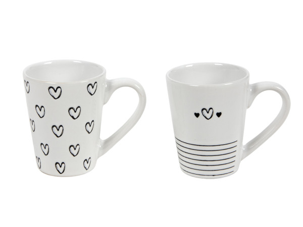 Kaffeebecher DESIGN HEART in mehrfarbig aus Keramik
