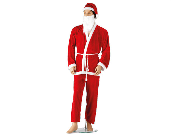 Weihnachtsanzug SANTA in rot aus Polyester
