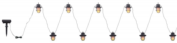 Solar-Lichterkette in weiß aus Kunststoff