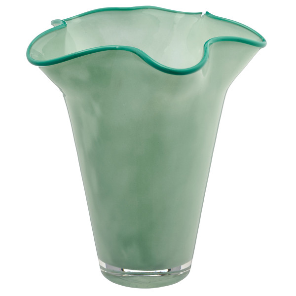 Vase CONSTRUCT in mint aus Glas