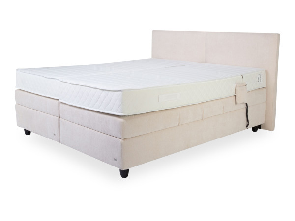 Boxspringbett RUF CAMINA in grün aus Stoff