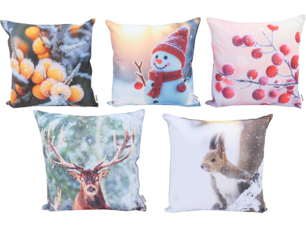Kissen OUTDOOR WINTER II in mehrfarbig aus Polyester