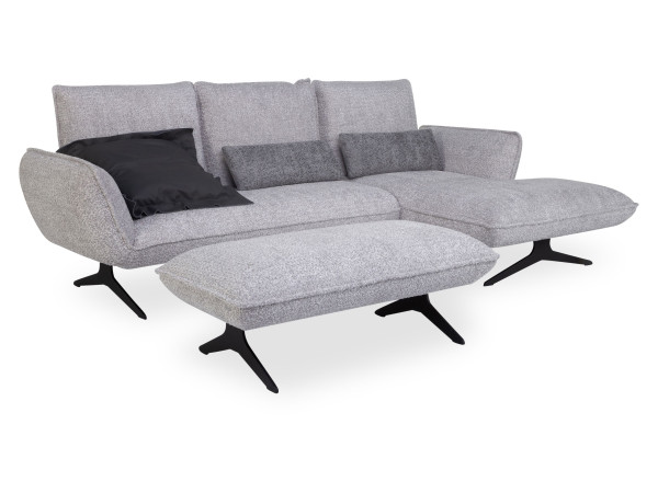 Polsterecke KOINOR BUDDY in grau aus Stoff