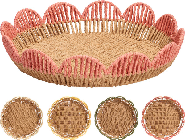 Tablett KORB in natur aus Eisen