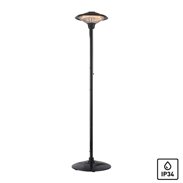 Standheizstrahler GLOW in schwarz aus Metall