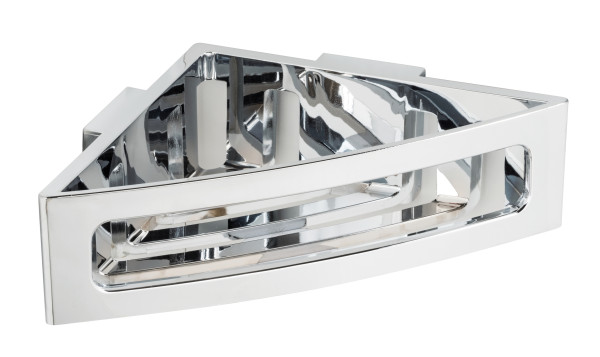 Eckablage TURBO-LOC® BRALIA in chromfarben aus Kunststoff