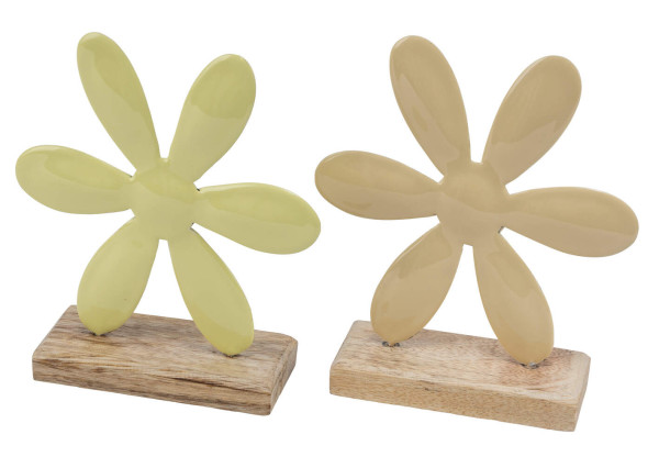 Aufsteller Blume in gelb aus Metall