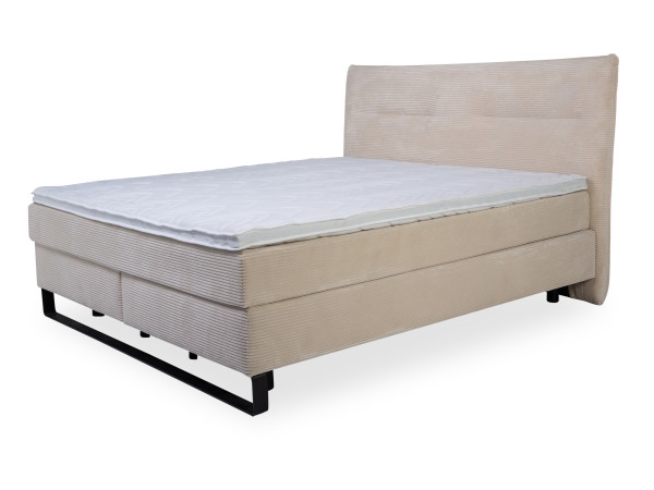 Boxspringbett LIVIN MILANO in beige aus Stoffkombination