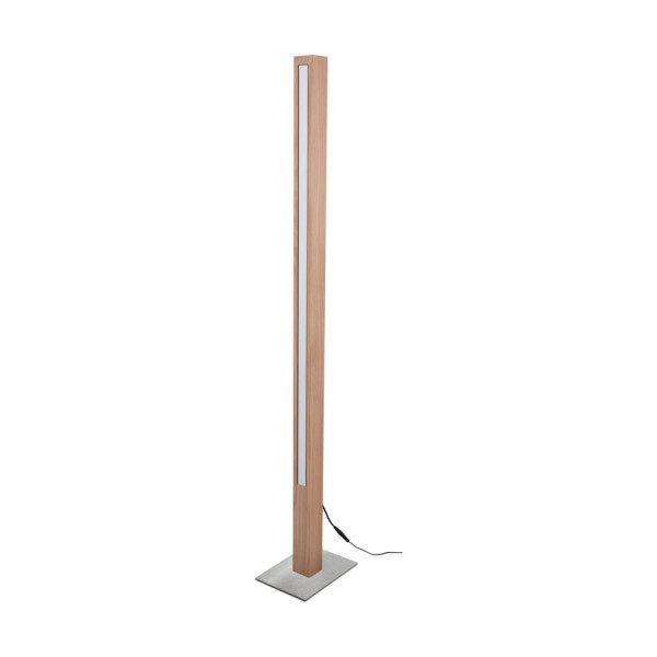 Stehleuchte LENNOX in Nickel aus Holz