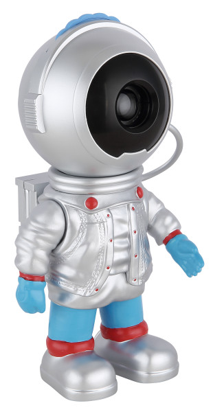 Tischleuchte COSMO in silberfarben aus Kunststoff