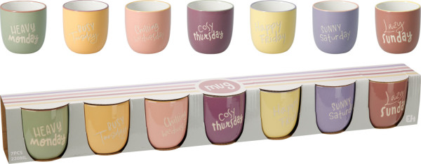 Kaffeebecher-Set DAILY in mehrfarbig aus Steinzeug