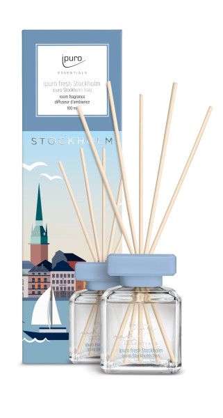 Raumduft ipuro FRESH STOCKHOLM in blau aus Glas