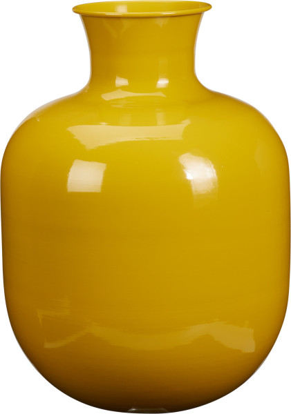 Vase in gelb aus Eisen