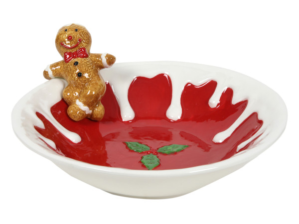 Schale LEBKUCHENMANN in mehrfarbig aus Keramik