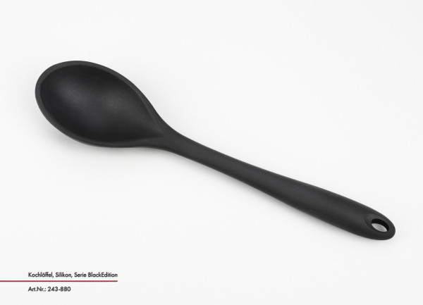Kochlöffel JUSTINUS BLACK EDITION in schwarz aus Silikon