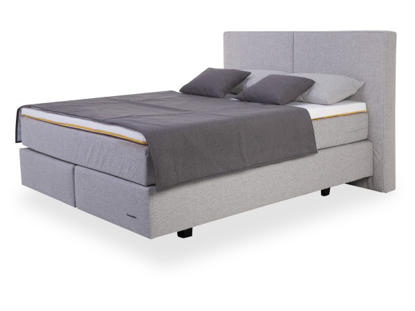 Boxspringbett DUNLOPILLO SUPERIOR in grau aus Stoff