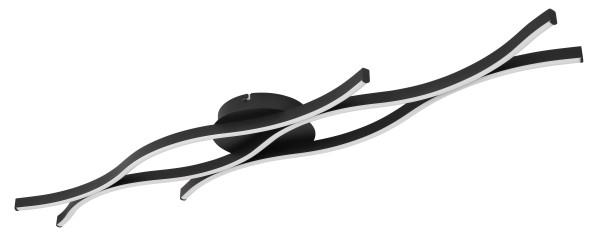 Deckenleuchte GERONIMO in schwarz aus Metall