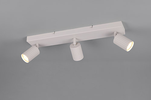 Wandspot SOKA 3-flammig in grau aus Metall