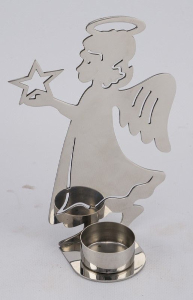 Engel in silberfarben aus Edelstahl