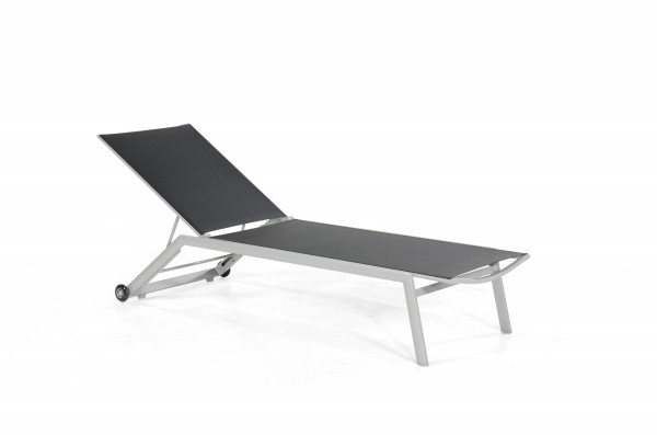 Gartenliege SONOA in schwarz aus Aluminium