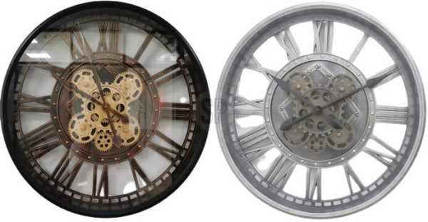 Wanduhr in schwarz aus Kunststoff