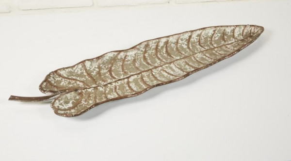 Wanddeko Metall Blatt gold