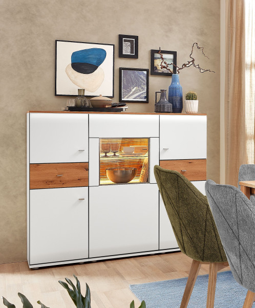 Highboard vito SAMBA in weiß aus Dekor