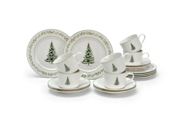 Kaffeeservice TREE in weiß aus Bone China
