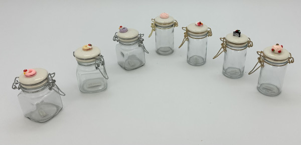 Vorratsglas CANDY in transparent aus Materialmix