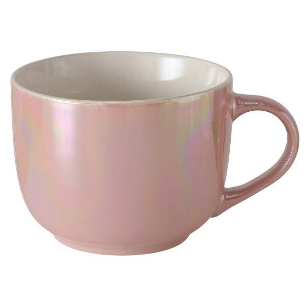 Jumbobecher IRIDESA rosa in rosa aus Bone China