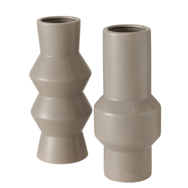 Vase SYBIL in beige aus Steingut