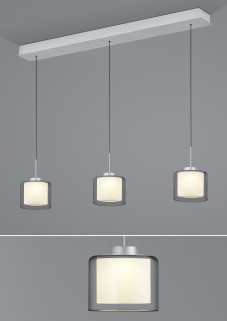 Pendelleuchte elements KLARA in silberfarben aus Metall