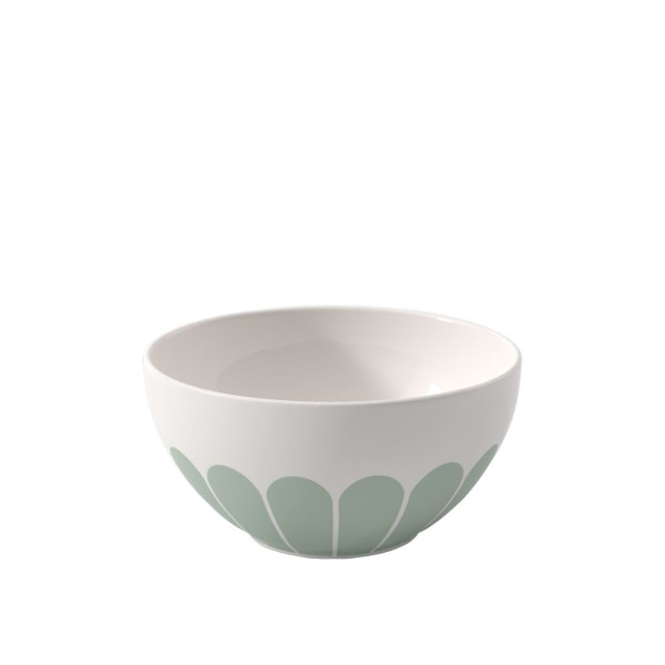 Müslischüssel FLEUR vert in weiß aus Bone China