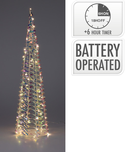 Dekkobjekt LED PYRAMIDE in silberfarben aus Eisen