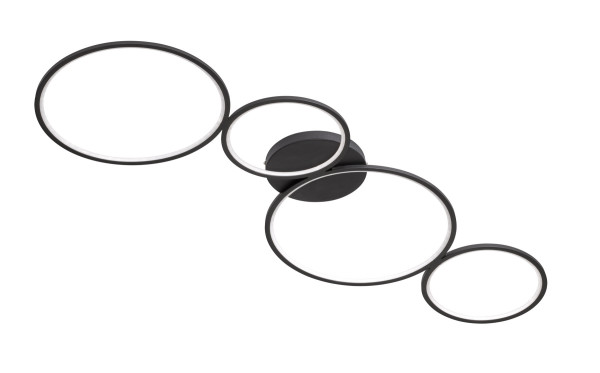 Deckenleuchte RONDO in schwarz aus Metall