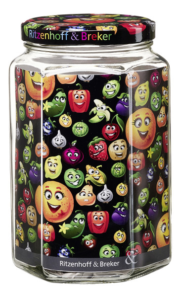 Vorratsglas SMILE klar in transparent aus Glas