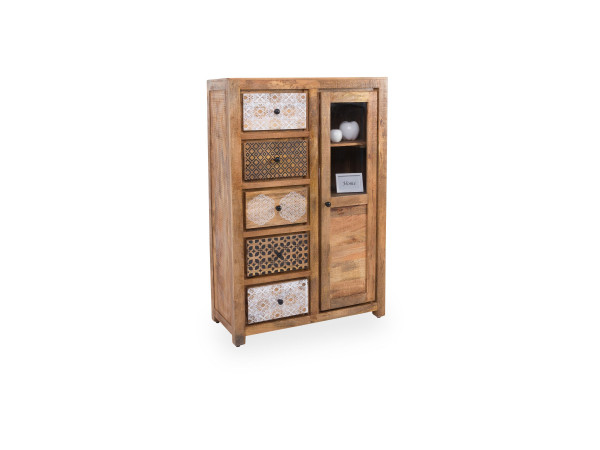Vitrine ANIMATE in mango aus Holz