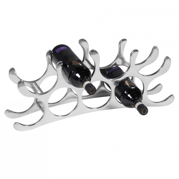 Weinregal in silberfarben aus Aluminium
