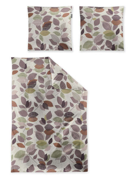 Bettwäsche KOALA Biber in sienna braun aus Baumwolle