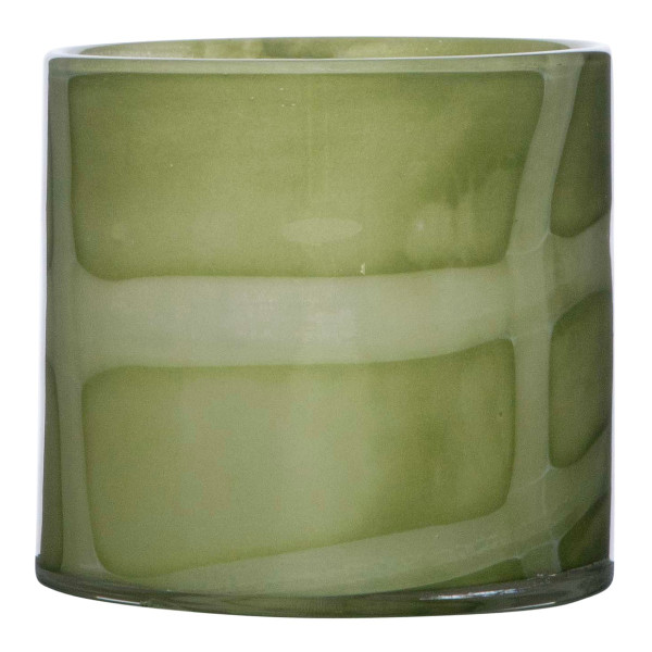 Teelichthalter ASTRA SOLID in grün aus Glas